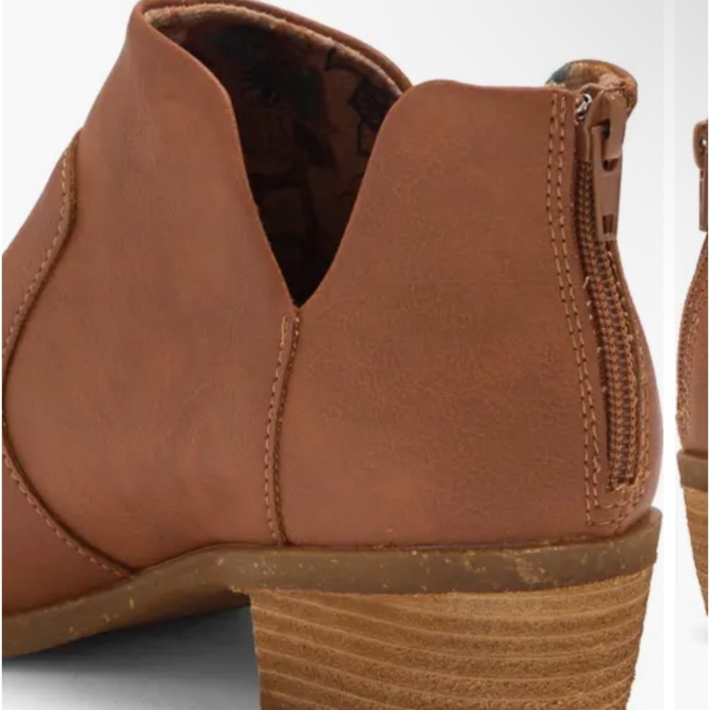 B O C By Born B 0 C By Born Lucy Notched Topline Block Heel Bootie Tan, Size 8 View 5